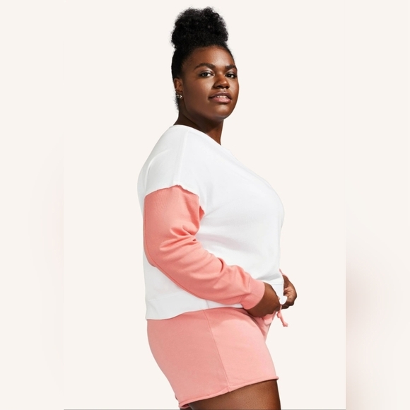 Peloton Coral Unwind Pullover Sweatshirt Size L Activewear - Picture 2 of 7